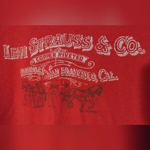 Levi's Stauss & Co. Original Copper Riveted Jeans 501 T-Shirt Men's size L Large
